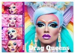 Drag Queens. Glamouröse und wunderschöne Drag-Kunst (Tischkalender 2024 DIN A5 quer), CALVENDO Monatskalender