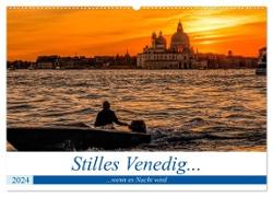Stilles Venedig wenn es Nacht wird (Wandkalender 2024 DIN A2 quer), CALVENDO Monatskalender