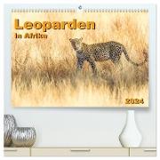 Leoparden in Afrika (hochwertiger Premium Wandkalender 2024 DIN A2 quer), Kunstdruck in Hochglanz
