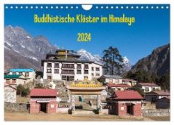 Buddhistische Klöster im Himalaya (Wandkalender 2024 DIN A4 quer), CALVENDO Monatskalender