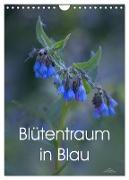 Blütentraum in Blau (Wandkalender 2024 DIN A4 hoch), CALVENDO Monatskalender