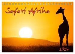 Safari Afrika (Tischkalender 2024 DIN A5 quer), CALVENDO Monatskalender