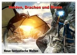 Helden, Drachen und Magie - Neue fantastische Welten (Wandkalender 2024 DIN A3 quer), CALVENDO Monatskalender