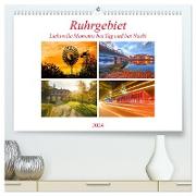 Ruhrgebiet - Lichtvolle Momente bei Tag und bei Nacht (hochwertiger Premium Wandkalender 2024 DIN A2 quer), Kunstdruck in Hochglanz