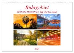 Ruhrgebiet - Lichtvolle Momente bei Tag und bei Nacht (Wandkalender 2024 DIN A2 quer), CALVENDO Monatskalender