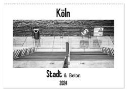Köln - Stadt & Beton (Wandkalender 2024 DIN A2 quer), CALVENDO Monatskalender