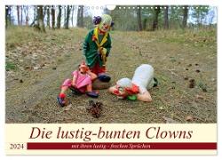 Die lustig-bunten Clowns (Wandkalender 2024 DIN A3 quer), CALVENDO Monatskalender