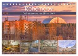 Tschernobyl - Die Sperrzone um das Atomkraftwerk (Tischkalender 2024 DIN A5 quer), CALVENDO Monatskalender
