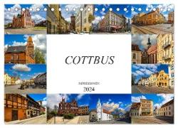Cottbus Impressionen (Tischkalender 2024 DIN A5 quer), CALVENDO Monatskalender