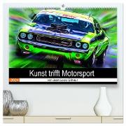 Kunst trifft Motorsport (hochwertiger Premium Wandkalender 2024 DIN A2 quer), Kunstdruck in Hochglanz