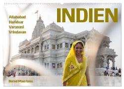 INDIEN Allahabad Haridwar Varanasi Vrindavan (Wandkalender 2024 DIN A2 quer), CALVENDO Monatskalender