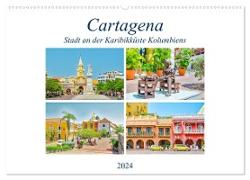 Cartagena - Stadt an der Karibikküste Kolumbiens (Wandkalender 2024 DIN A2 quer), CALVENDO Monatskalender
