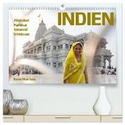 INDIEN Allahabad Haridwar Varanasi Vrindavan (hochwertiger Premium Wandkalender 2024 DIN A2 quer), Kunstdruck in Hochglanz