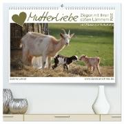 Mutterliebe - Ziegen mit ihren süßen Lämmern (hochwertiger Premium Wandkalender 2024 DIN A2 quer), Kunstdruck in Hochglanz
