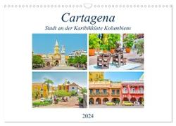 Cartagena - Stadt an der Karibikküste Kolumbiens (Wandkalender 2024 DIN A3 quer), CALVENDO Monatskalender