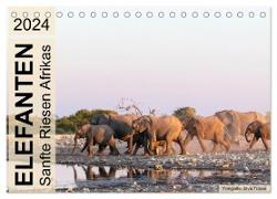 Elefanten - Sanfte Riesen Afrikas (Tischkalender 2024 DIN A5 quer), CALVENDO Monatskalender