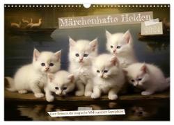 Märchenhafte Helden - Eine Reise in die magische Welt unserer Katzen (Wandkalender 2024 DIN A3 quer), CALVENDO Monatskalender