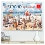 Am Strand da ist was los (hochwertiger Premium Wandkalender 2024 DIN A2 quer), Kunstdruck in Hochglanz