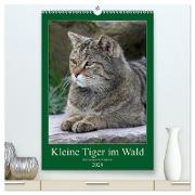 Kleine Tiger im Wald (hochwertiger Premium Wandkalender 2024 DIN A2 hoch), Kunstdruck in Hochglanz