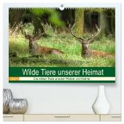 Wilde Tiere unserer Heimat (hochwertiger Premium Wandkalender 2024 DIN A2 quer), Kunstdruck in Hochglanz