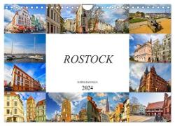Rostock Impressionen (Wandkalender 2024 DIN A4 quer), CALVENDO Monatskalender