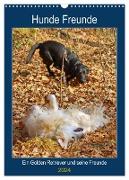 Hunde Freunde (Wandkalender 2024 DIN A3 hoch), CALVENDO Monatskalender