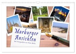 Marburger Ansichten (Wandkalender 2024 DIN A3 quer), CALVENDO Monatskalender
