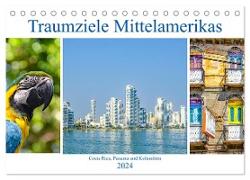 Traumziele Mittelamerikas - Costa Rica, Panama und Kolumbien (Tischkalender 2024 DIN A5 quer), CALVENDO Monatskalender