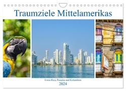 Traumziele Mittelamerikas - Costa Rica, Panama und Kolumbien (Wandkalender 2024 DIN A4 quer), CALVENDO Monatskalender