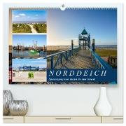 Norddeich Spaziergang vom Hafen bis zum Strand (hochwertiger Premium Wandkalender 2024 DIN A2 quer), Kunstdruck in Hochglanz