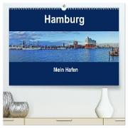 Hamburg - Mein Hafen (hochwertiger Premium Wandkalender 2024 DIN A2 quer), Kunstdruck in Hochglanz