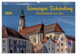 Sonniges Schärding, Barockstadt am Inn (Wandkalender 2024 DIN A2 quer), CALVENDO Monatskalender