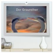 Der Graureiher (hochwertiger Premium Wandkalender 2024 DIN A2 quer), Kunstdruck in Hochglanz