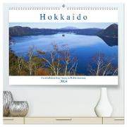 Hokkaido - Die nördlichste Insel Japans in Herbststimmung (hochwertiger Premium Wandkalender 2024 DIN A2 quer), Kunstdruck in Hochglanz