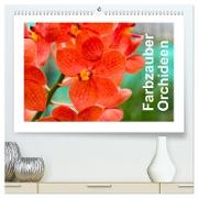 Farbzauber Orchideen (hochwertiger Premium Wandkalender 2024 DIN A2 quer), Kunstdruck in Hochglanz