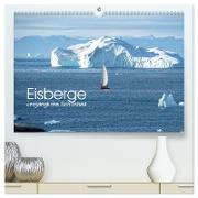 Eisberge - vergängliche Schönheit (hochwertiger Premium Wandkalender 2024 DIN A2 quer), Kunstdruck in Hochglanz