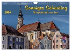 Sonniges Schärding, Barockstadt am Inn (Wandkalender 2024 DIN A4 quer), CALVENDO Monatskalender