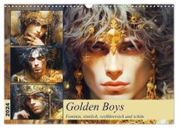 Golden Boys. Feminin, sinnlich, verführersich und schön (Wandkalender 2024 DIN A3 quer), CALVENDO Monatskalender