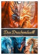 Das Drachenduell (Wandkalender 2024 DIN A4 hoch), CALVENDO Monatskalender