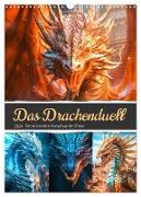 Das Drachenduell (Wandkalender 2024 DIN A3 hoch), CALVENDO Monatskalender