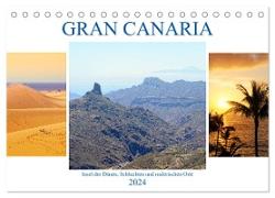 Gran Canaria - Insel der Dünen, Schluchten und malerischen Orte (Tischkalender 2024 DIN A5 quer), CALVENDO Monatskalender