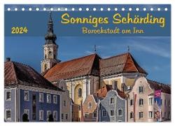Sonniges Schärding, Barockstadt am Inn (Tischkalender 2024 DIN A5 quer), CALVENDO Monatskalender