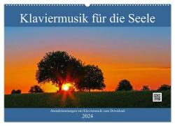 Klaviermusik für die Seele (Wandkalender 2024 DIN A2 quer), CALVENDO Monatskalender