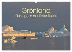 Grönland: Eisberge in der Disko Bucht (Wandkalender 2024 DIN A2 quer), CALVENDO Monatskalender
