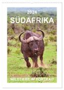 SÜDAFRIKA - WILDTIERE IM PORTRAIT (Wandkalender 2024 DIN A2 hoch), CALVENDO Monatskalender