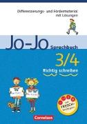 Jo-Jo Sprachbuch, Allgemeine Ausgabe und Ausgabe N, 3./4. Schuljahr, Richtig schreiben, Differenzierungs- und Fördermaterial mit Lösungen