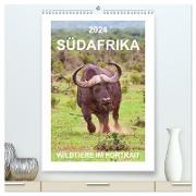 SÜDAFRIKA - WILDTIERE IM PORTRAIT (hochwertiger Premium Wandkalender 2024 DIN A2 hoch), Kunstdruck in Hochglanz