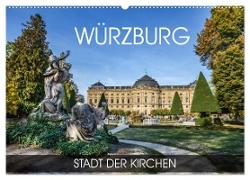 Würzburg - Stadt der Kirchen (Wandkalender 2024 DIN A2 quer), CALVENDO Monatskalender