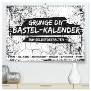 Grunge DIY Bastel-Kalender - Zum Selbstgestalten (hochwertiger Premium Wandkalender 2024 DIN A2 quer), Kunstdruck in Hochglanz