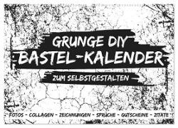Grunge DIY Bastel-Kalender - Zum Selbstgestalten (Wandkalender 2024 DIN A2 quer), CALVENDO Monatskalender